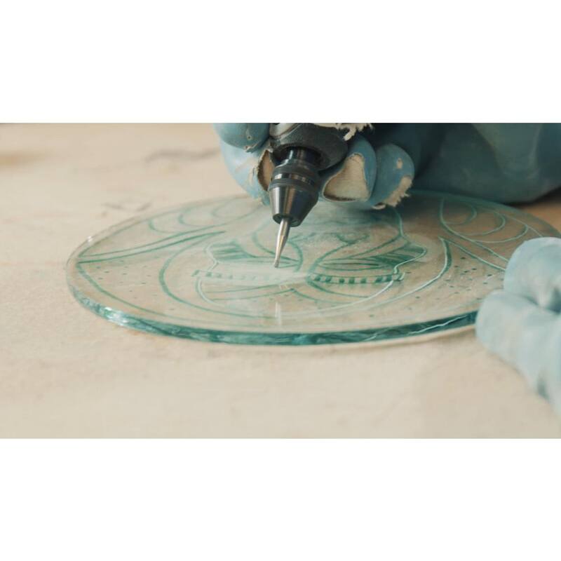 Kit de accesorios para herramienta rotativa de vidrio y piedra (8 piezas) -736-01