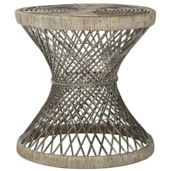 Safavieh Grimson Small Bowed Coffee Table, Grey White Wash - WIK6506B