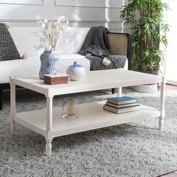Safavieh Bela Coffee Table- White - 19 x 24 x 47 in. - AMH5734B