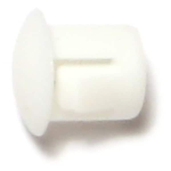 Midwest Fastener 1/4" White Nylon Plastic Flush Head Hole Plugs 18 18PK - 69442