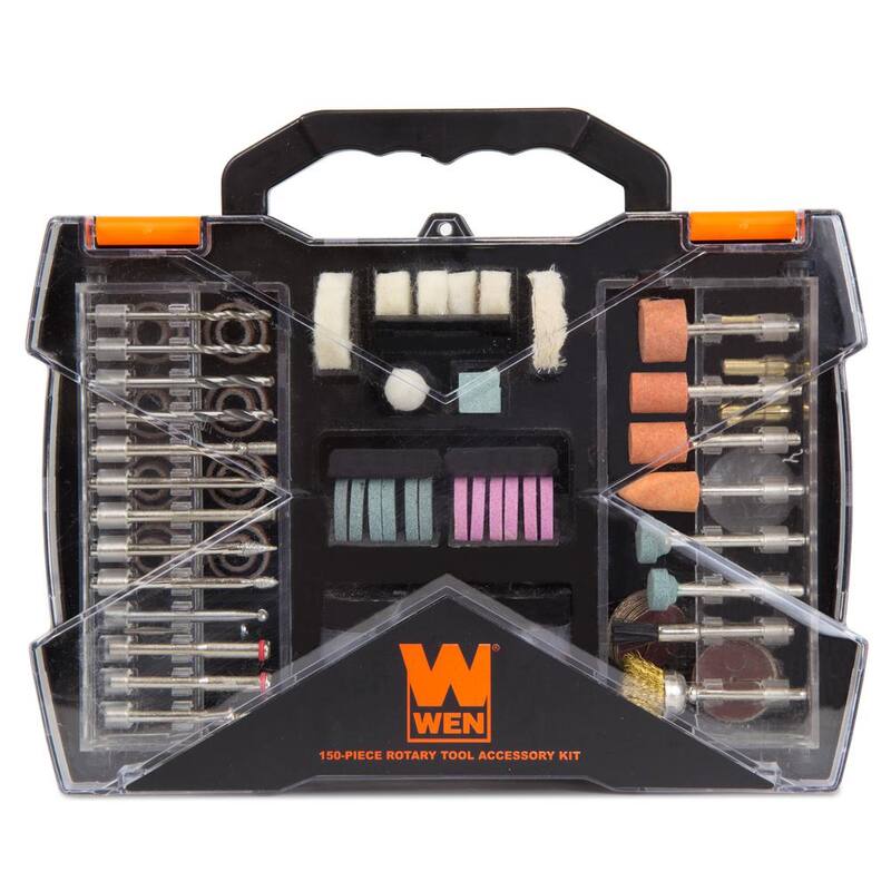 Kit de accesorios para herramienta rotativa WEN con estuche de transporte (150 piezas) - 230151A