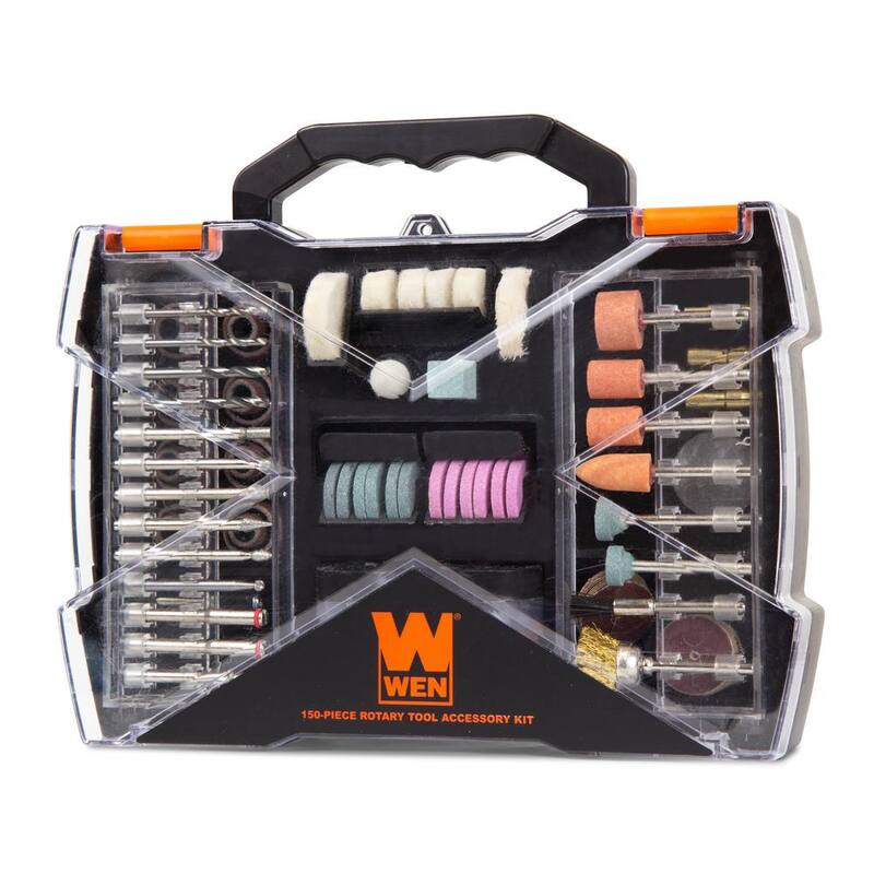 Kit de accesorios para herramienta rotativa WEN con estuche de transporte (150 piezas) - 230151A