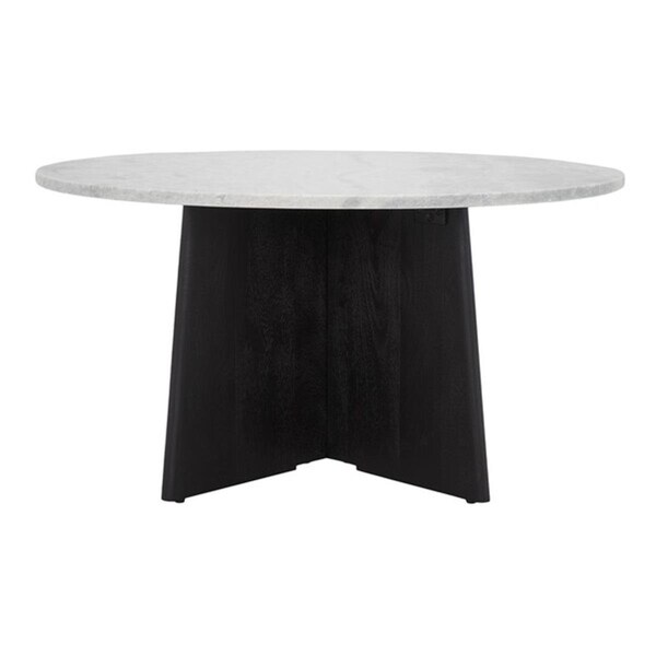 Safavieh Madilynn Round Wood Coffee Table Black & Light Grey - SFV9707B