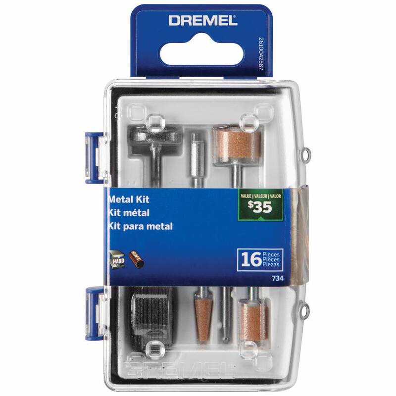 Kit de accesorios rotativos para metal Dremel (16 piezas) - 734-01