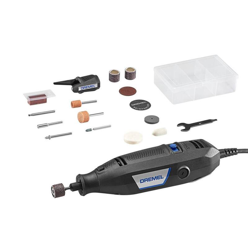 Serie 3100 de Dremel 1.2 Amps Kit de herramienta rotativa con velocidad variable y accesorios de herramienta rotativa (130 piezas) - 71301+31001/15