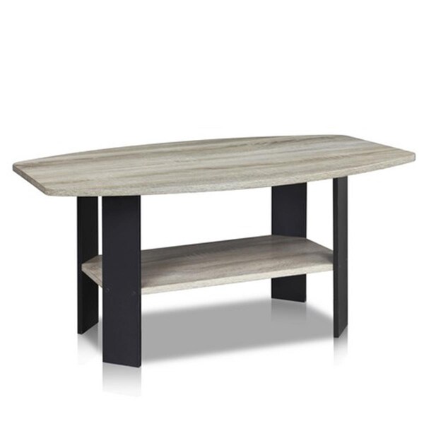 Furinno Furinno Simple Design Coffee Table; Oak Grey & Black - 16.25 x 35.5 x 21.5 in. - 11179GYW/BK