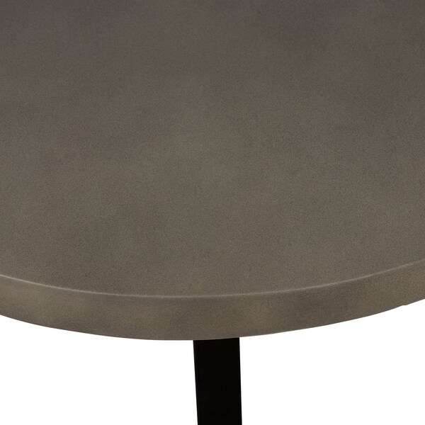 Armen Living Chester Modern Concrete and Acacia Round Coffee Table - LCCHCOCC
