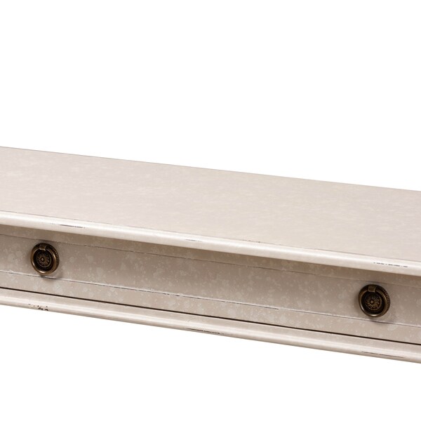 Baxton Studio Ariella Country Cottage Farmhouse Whitewashed 1-Drawer Console Table - 147-8190