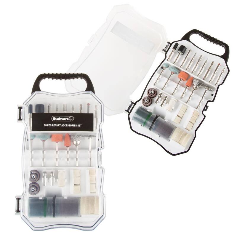 Juego de accesorios para herramienta rotativa Stalwart (70 piezas) - M550075