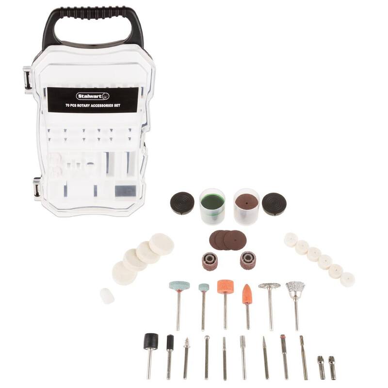 Juego de accesorios para herramienta rotativa Stalwart (70 piezas) - M550075