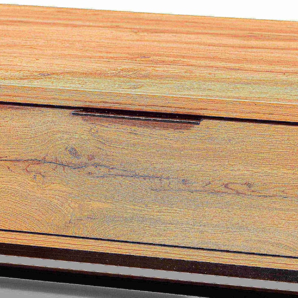 Baxton Studio Franklin Modern Oak Brown Finished Wood and Black Finished Metal 2-Drawer Coffee Table - 180-11208-ZORO