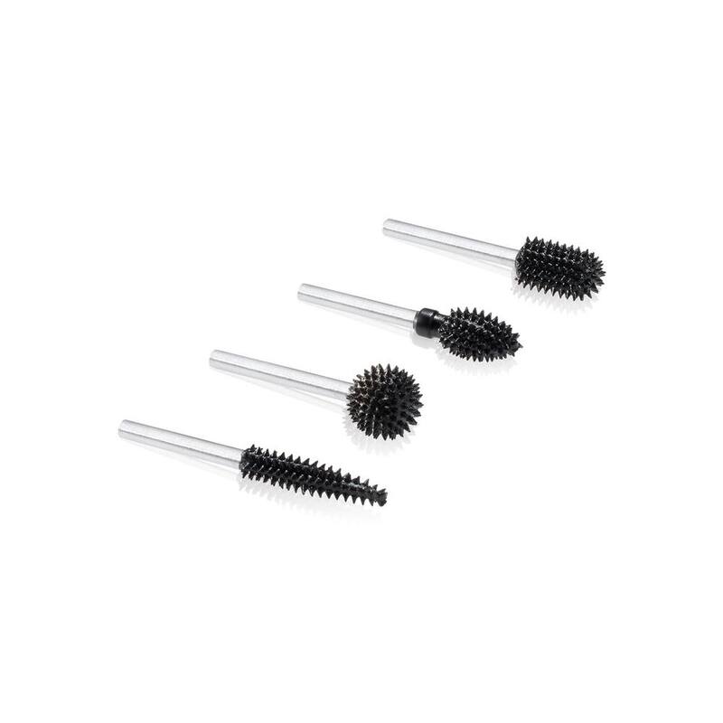 Juego de fresas rotativas KUTZALL Extra Gruesas para una Remoción Superior de Material en Madera, Plástico, Fibra de Vidrio, Epoxi, Tablaroca 1/8 pulg. de Eje - 18XKIT01