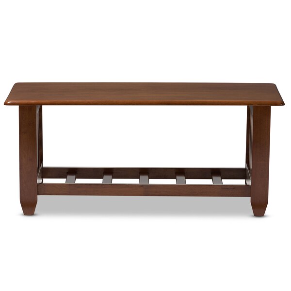 Baxton Studio Larissa Cherry Finished Brown Wood Living Room Occasional Coffee Table - 125-6893
