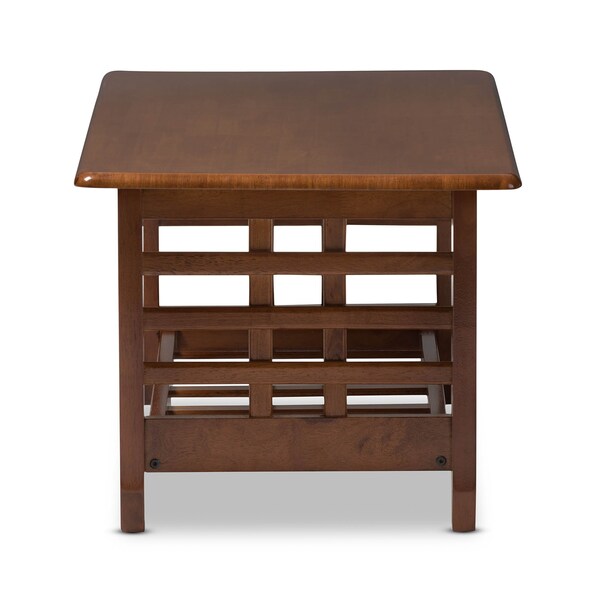 Baxton Studio Larissa Cherry Finished Brown Wood Living Room Occasional Coffee Table - 125-6893