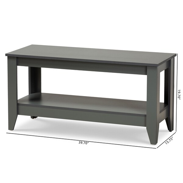 Baxton Studio Elada Modern and Contemporary Grey Finished Wood Coffee Table - 174-10989-ZORO