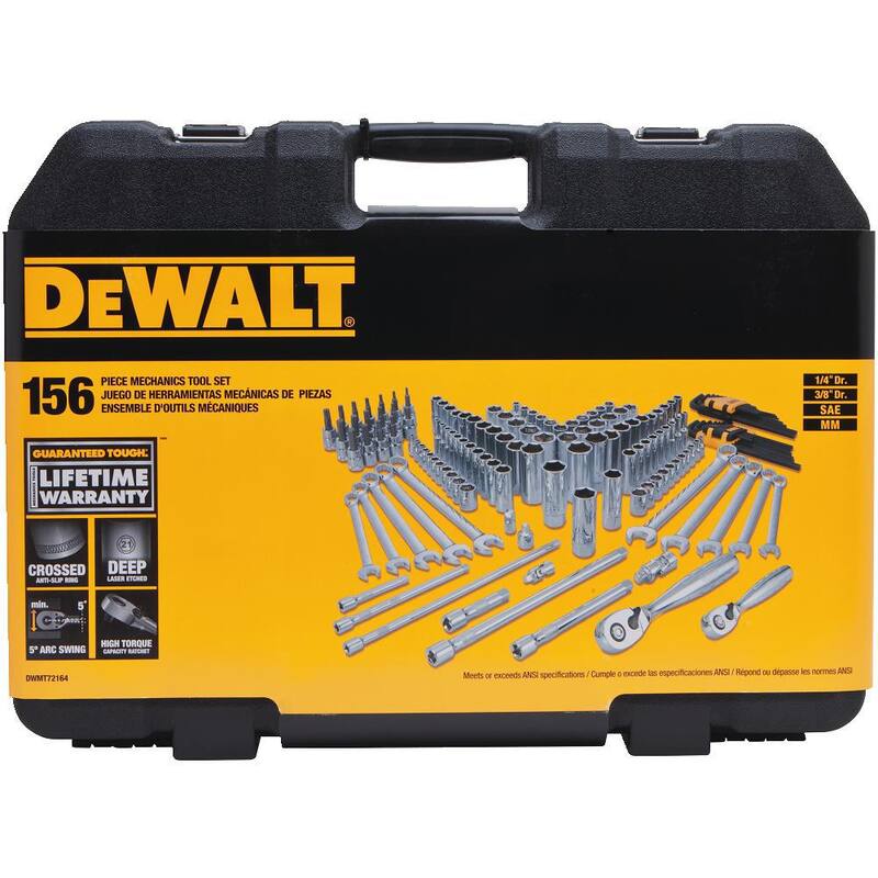 Set de herramientas para mecánicos de DEWALT (156 piezas) - DWMT72164