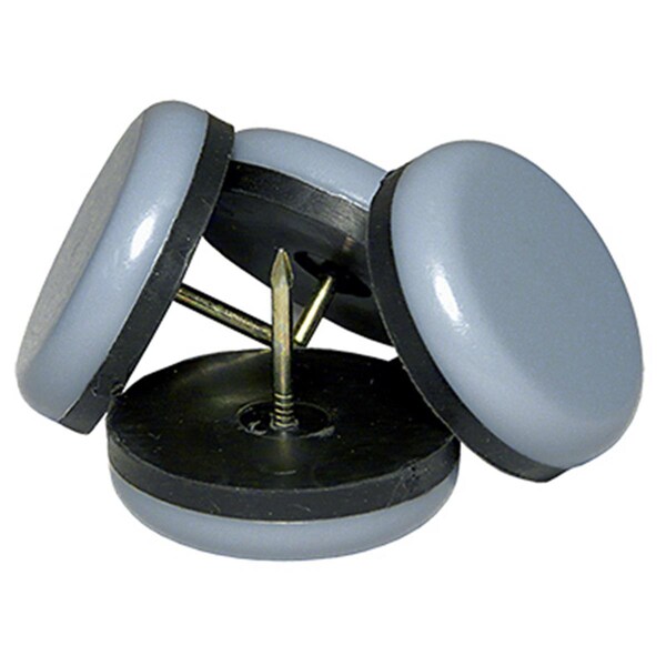 Richelieu 1.25 in. TruGuard Round Nail On Sliders, Gray Blue , 4PK - 235717