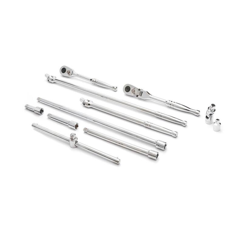 Juego de trinquete y accesorios Husky de 1/2 pulgadas (11 piezas) - H12DT11PCBAS