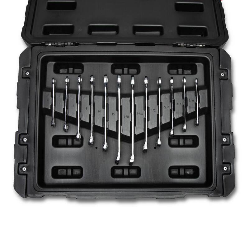 Set de herramientas para mecánicos Crescent de 1/4 pulgadas, 3/8 pulgadas y 1/2 pulgadas de unidades SAE/Métricas con estuche de almacenamiento de 3 cajones (229 piezas) - CTK229C