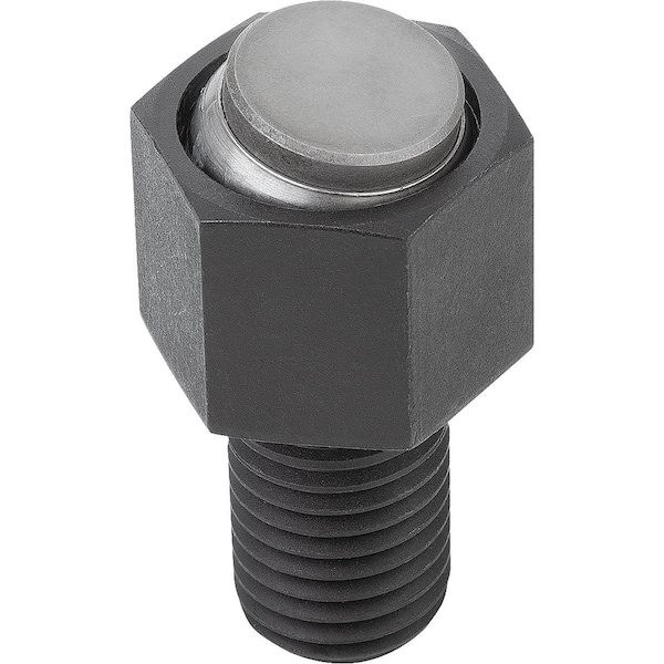 Kipp Self-Aligning Pads W O-Ring, Form:E Carbon Steel, Interchangable Insert, Comp:Stainless Steel, Sw=19 - K0289.212X020