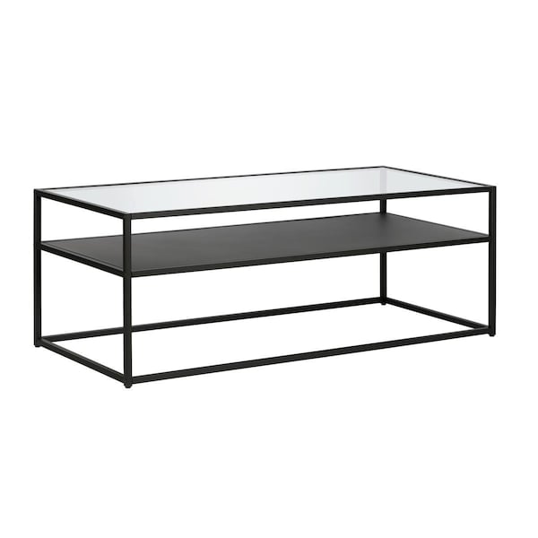 Hudson & Canal Henn Hart Ada Blackened Bronze Coffee Table - 17 x 46 x 20 in. - CT0356