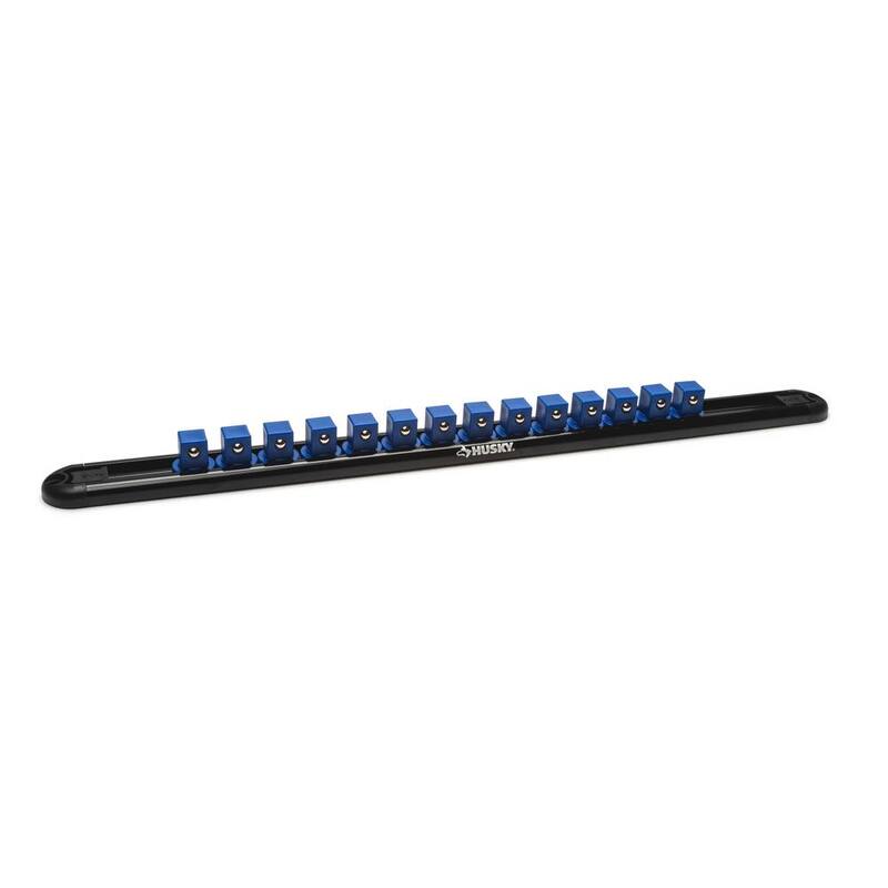 Juego de puntas y dados SAE y métricos de 1/2 pulgadas con trinquete y rieles (57 piezas) - H2D57PCMSSRR