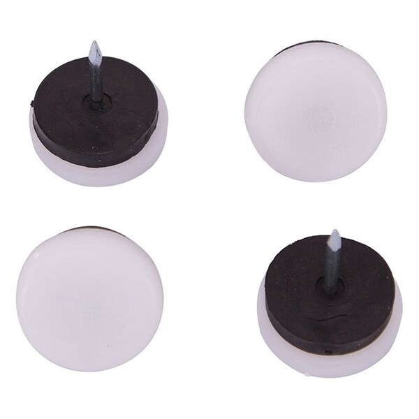Prosource Furniture Glide, Plastic, white, White, 1-1/8 x 1-1/8 x 1-3/16 in Dimensions - FE-50314-PS
