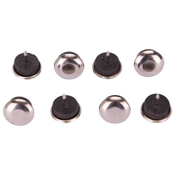 Prosource Furniture Glide, Metal, Nickel Plated, Nickel Plated, 3/4 x 3/4 x7/8 in Dimensions - FE-50411-PS