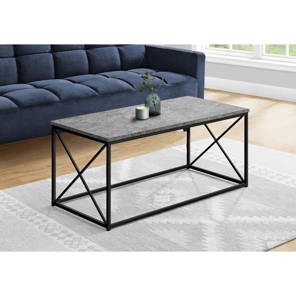Clean Choice 18 x 20 x 40.5 in. Contemporary & Modern Rectangle Coffee Table Gray & Black - CL2433105