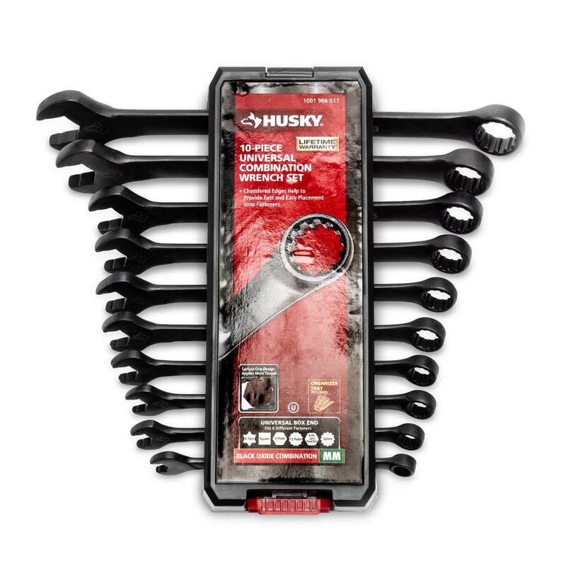 Llave combinada métrica universal Husky (10 piezas) - HXLSPW10PCMM-05