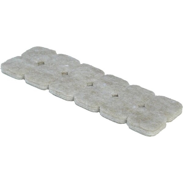 Shepherd Hardware Furniture Pad, Felt Cloth, Beige, 1 in L, 1 in W, 3/16 in Thick, Square - 9815