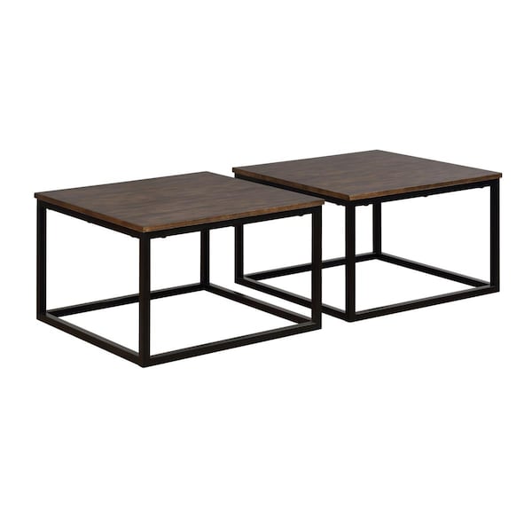 Kd Cama De Bebe Arcadia Acacia Wood Rectangle Coffee Tables Antiqued Mocha - Set of 2 - KD3251424