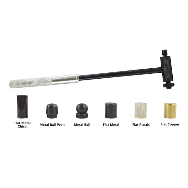Big Horn 6PC Mini Hammer Set with Interchangeable Heads for Many Personal & Job Related Uses - 19095