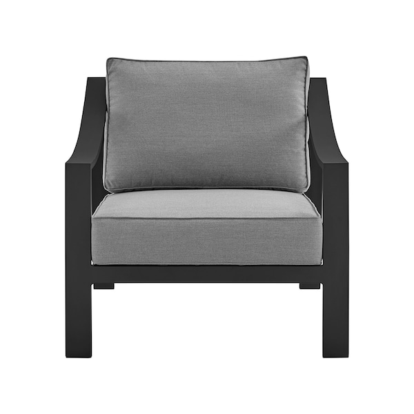 Armen Living Koda Aluminum Outdoor Coffee Table in Black - SETODKODKGRBX4