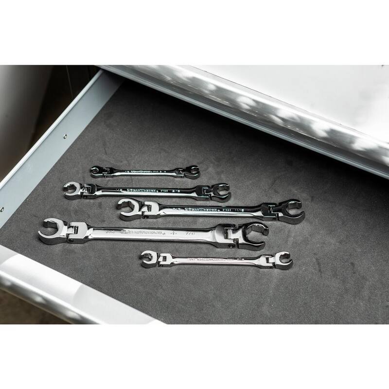 Juego de Llaves de Dados de Cabeza Flexible GEARWRENCH SAE (5 piezas) - 81910
