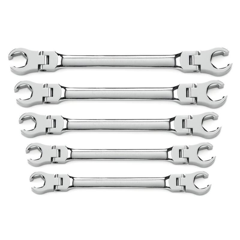 Juego de Llaves de Dados de Cabeza Flexible GEARWRENCH SAE (5 piezas) - 81910