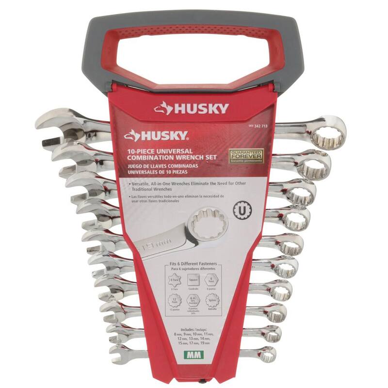 Juego de llaves combinadas universales métricas Husky (10 piezas) - HSPW10PCMMN