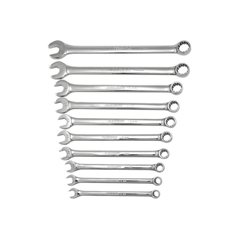Juego de llaves combinadas universales métricas Husky (10 piezas) - HSPW10PCMMN