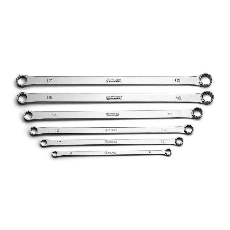 Juego de llaves de boca extra largas con offset de 0 grados, métrico 8-19 mm (6 piezas) - CP11800-6MPK
