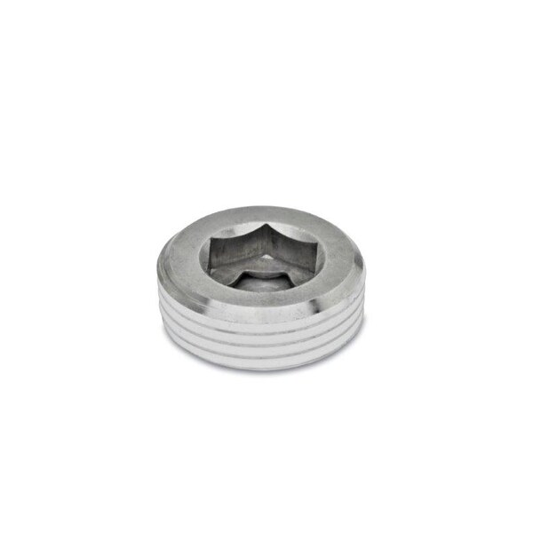 J.W. Winco DIN-906-NI-M22X1.5-A Threaded Plugs, Tapered Thread - 906-NI-M22X1.5-A