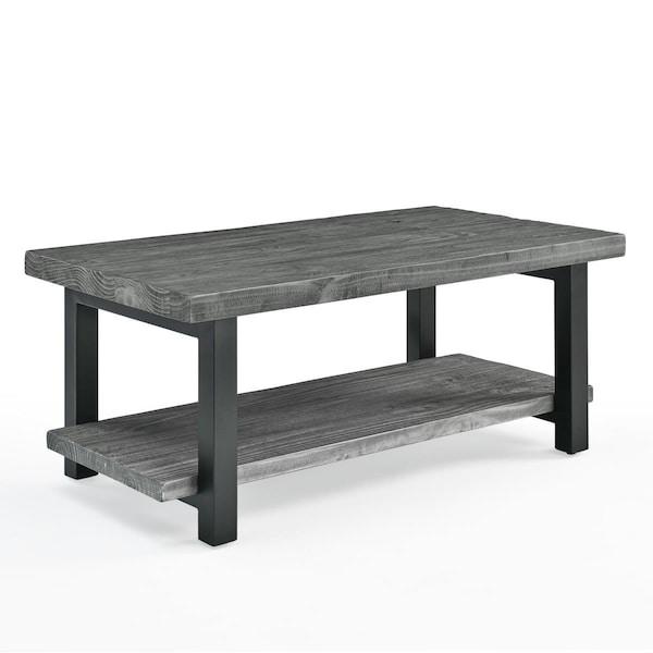 Kd Cama De Bebe 42 in. Pomona Metal & Wood Coffee Table Slate Gray - KD3236205