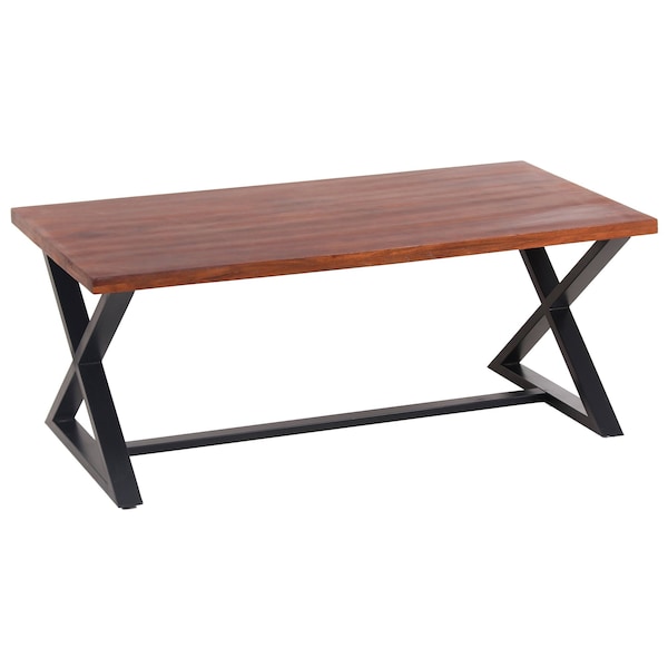 Amerihome Acacia Cross Leg Coffee Table - AWCLCT
