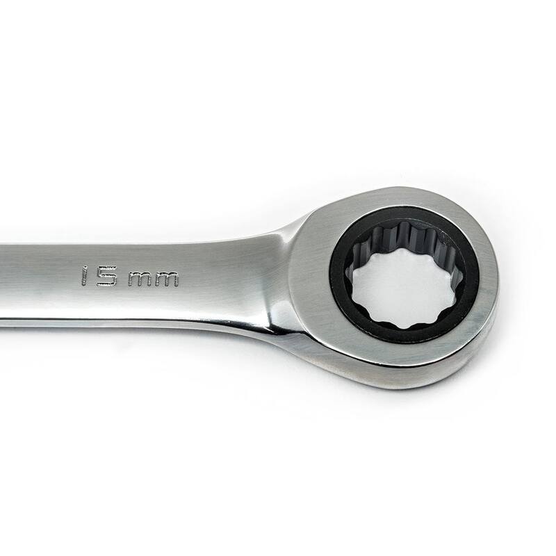 Set de llaves de trinquete estándar y cortas combinadas, en medidas SAE/Métricas de 72 dientes (34 piezas) - 85034