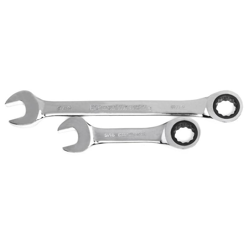 Set de llaves de trinquete estándar y cortas combinadas, en medidas SAE/Métricas de 72 dientes (34 piezas) - 85034