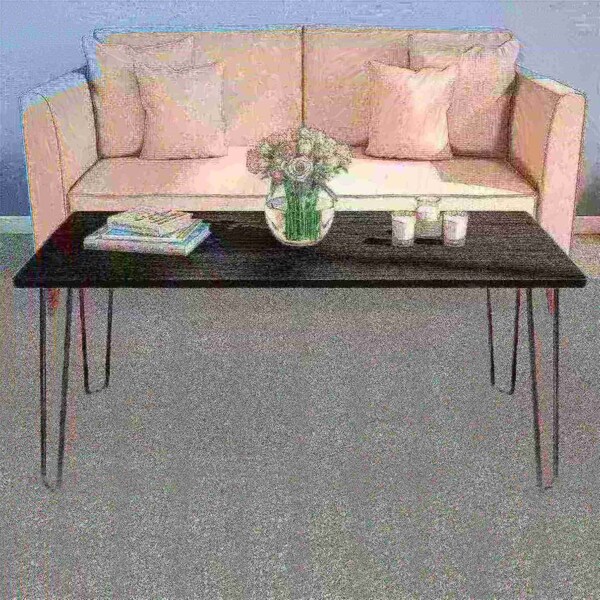 Hastings Home Hairpin Leg Coffee Table, Black - 795917FYV
