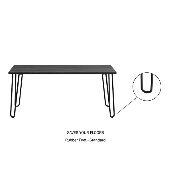 Hastings Home Hairpin Leg Coffee Table, Black - 795917FYV