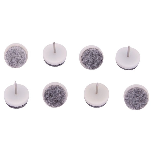 Prosource Furniture Glide, Plastic, Gray/White, Gray/White, 3/4 x 3/4 x 15/16 in Dimensions - FE-50320-PS