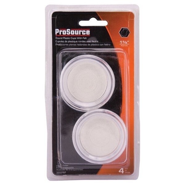 Prosource Caster Furniture Glide, Plastic, Clear, Clear, 2-1/4 x 2-1/4 x 5/8 in Dimensions - FE-50820-PS