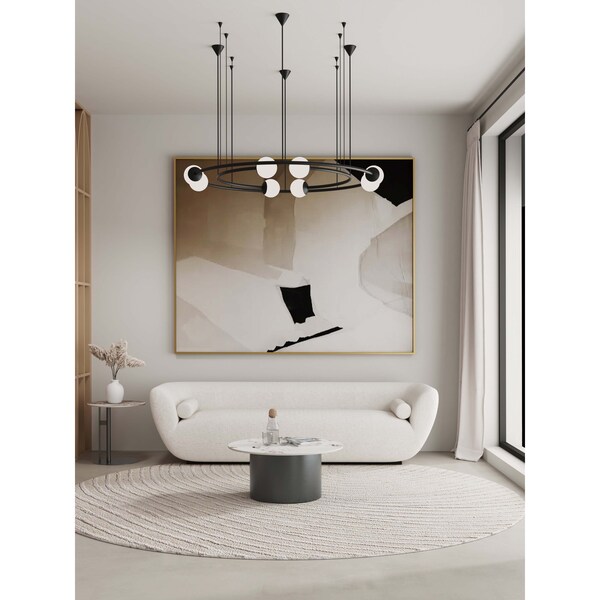 Manhattan Comfort Alondra Coffee Table and End Table Set of 2 in Black - 2-CE0147