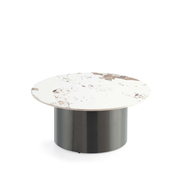 Manhattan Comfort Alondra Coffee Table and End Table Set of 2 in Black - 2-CE0147